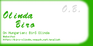 olinda biro business card